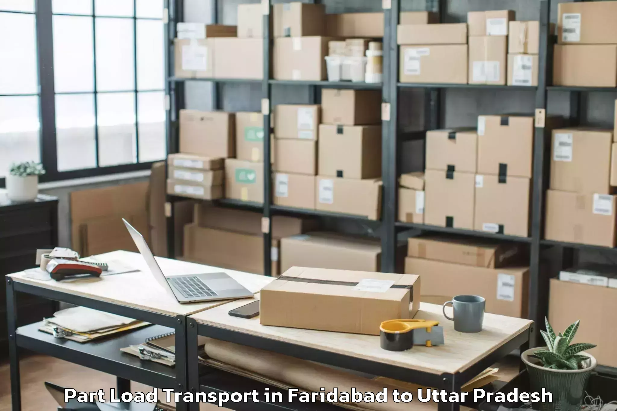 Leading Faridabad to Manjhanpur Part Load Transport Provider